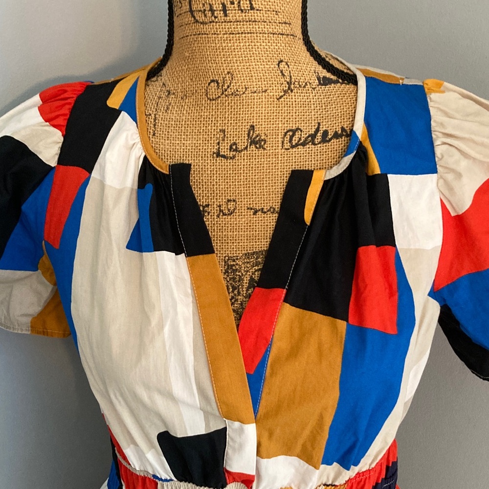 Anthropologie Multicolor Patchwork Mini Dress Wom… - image 3